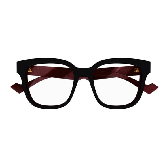 NEW GUCCI EYEGLASSES BLACK BURGUNDY WOMEN EYEWEAR GUCCI - Picture 2 of 3